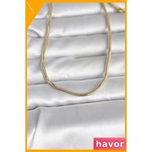 Havor Yılan Zincir Desenli 60 cm Uzunlukta Kadın Kolye