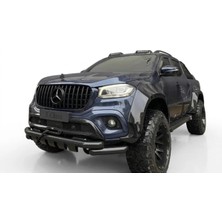 TMZ Garage 2018+MERCEDES X-Class Ön Tampon Shark Koruma Demiri Parlak Siyah