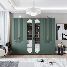 Velmo Aspen 6 Kapaklı Gardırop (Yeşil)