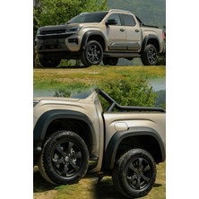 Roal Tuning Volkswagen Amarok (2022+) Uyumlu Çamurluk Dodik Seti - Park Sensörü Yuvalı Mat Siyah - 1. Sınıf Abs Komple Set