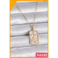 Havor Yengeç Burcu Desenli Zirkon Taşlı Kadın Kolye 45CM Zincir