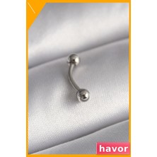 Havor Paslanmaz 316L Çelik Piercing Topçuk 6mm Uzunluk