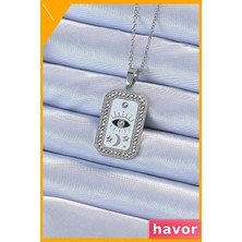 Havor Tarot Sembollü Zirkon Taşlı Kolye 45CM Zincir Uzunluğu