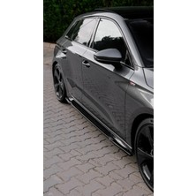 TMZ Garage 2025+ Audi A3 S Line Yan Marşpiyel Seti Piano Black Abs | Yan Etek