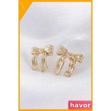 Havor Pirinç Fiyonk Desenli Kadın Küpe Modelleri
