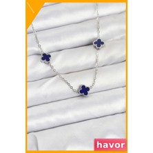 Havor Kararmaz Paslanmaz Çelik Yonca Kolye 45CM Kadın Aksesuar