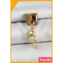 Havor Zirkon Taşlı Deniz Anası Tasarımı Sallantılı Bileklik Aksesuarı
