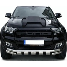 TMZ Garage Ford Ranger T6 T7 T8 2012-2022 Shark Ön Tampon Koruma Demiri Krom Off-Road Ön Koruma Barı