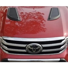 TMZ Garage Toyota Hilux 2015+ Ikili Kaput Venti Seti | Kaput Üstü Havalandırma Kaplama (2 Parça) – Siyah