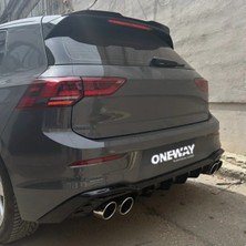 TMZ Garage Volkswagen Golf 8.5 Tavan Spoiler Standart Paket Uyumlu (Life, Impression, Style) Piano Black Abs