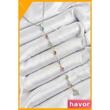 Havor Pirinç Y Kolye Zirkon Taşlı Kadın Aksesuarı