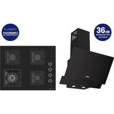 Ferre Siyah 2'li Döküm Izgara Silentart  Ankastre Set  SC405-WFA+D063-SA 65 cm Ocak