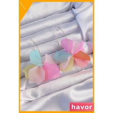 Havor Pirinç Flora Desenli Kadın Küpeleri