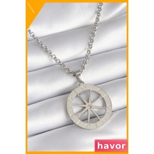Havor Paslanmaz Çelik Zirkon Taşlı Kadın Kolye 60CM Zincir
