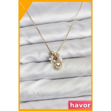 Havor Pirinç Kelebek Figürlü Minimalist Kadın Aksesuarı