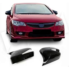 Tmz 2006-2011 Honda Civic Fd6 Batman Yarasa Ayna Kapağı Parlak Siyah