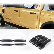 TMZ Garage Ford Ranger T9 Kapı Kolu Kaplama Seti (Keyless Uyumlu) | 4 Kapı Dış Kulp Koruma – Siyah Mat