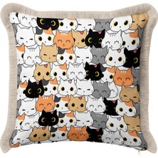 Hanna Home Egzotik Hayvan Motifli Hayvan Desenli Dekoratif Kırlent Kılıfı Kırlent Kılıfı Kanepe Dekorasyonu 43X43 cm