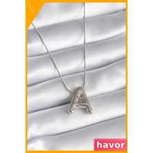Havor Paslanmaz Çelik Bubble Desenli Kadın Kolye 45CM Zincir