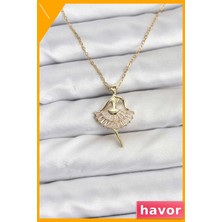 Havor Kadınlar Için Kararmaz Çelik Balerin Kolye