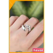 Havor Ayarlanabilir Sarmal Tasarım Pirinç Yüzük