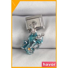 Havor Paslanmaz Çelik Mavi Boğa Tasarımlı Bileklik Aksesuarı