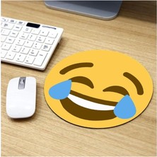 Gülen Surat Emoji Tasarımlı Mousepad 20 x 20 cm
