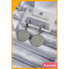 Havor Paslanmaz Çelik Pentagram Yıldızı Kadın Küpe