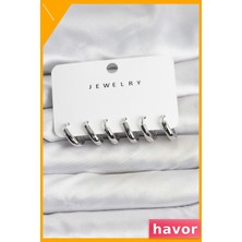 Havor Pirinç Halka Küpe Seti Kadın Aksesuarı