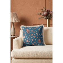 Hanna Home Saçaklı Yastık Kılıfı Hayvan Desenli Dekoratif Kırlent Kılıfı Oturma Odası Kırlenti 43X43 cm