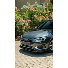 TMZ Garage Audi A4 Ön Lip 2019-2024 | Standart / Advanced / Business Uyumlu Parlak Siyah Ön Tampon Eki