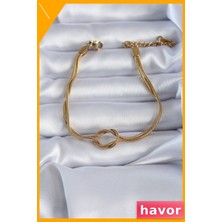 Havor Paslanmaz Çelik Düğüm Tasarımlı Kadın Bilekliği