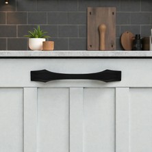 Kulp Center 5 Adet 160 mm Mat Siyah Yelken Modern 1.sınıf Ağır Metal Mobilya Kulpu