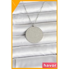 Havor Paslanmaz Çelik Ayetel Kürsi ve Allah Yazılı Kolye Gümüş Renk