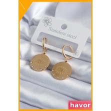 Havor Zirkon Taşlı Kararmaz Çelik Kadın Küpe Modelleri