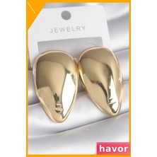 Havor Pirinç Badem Desenli Kadın Küpe Modelleri