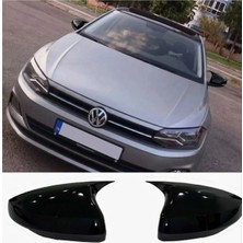 TMZ Garage 2018-2021 Volkswagen Polo Batman Yarasa Ayna Kapak Pıano Black