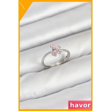 Havor Ayarlanabilir Pirinç Kelebek Desenli Kadın Yüzüğü