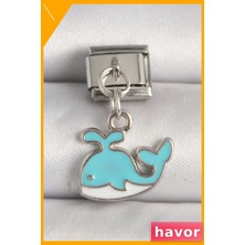 Havor Paslanmaz Çelik Mavi Balina Tasarımlı Bileklik Aksesuarı