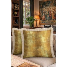 Hanna Home Dekoratif Kırlent Kılıfı Dekoratif Mermer Desenli Kırlent Kılıfı Salon Koltuk Yastığı 43X43 cm