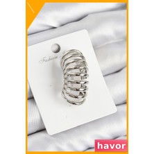 Havor Pirinç Yapılı Sağ Kulak Kıkırdak Küpesi