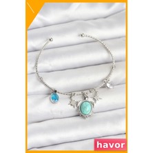 Havor Pirinç Kaplama Deniz Kaplumbağası Figürlü Kadın Bilekliği
