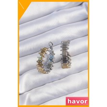 Havor Pirinç Tırtıklı Halka Küpe Modelleri