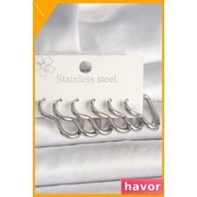 Havor Paslanmaz Kalp Şekilli Kadın Küpeleri