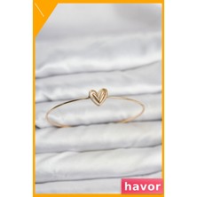 Havor Pirinç Kalp Tasarımlı Bayan Bileklik