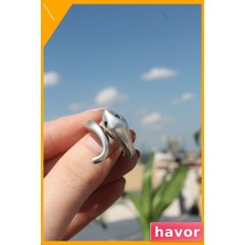 Havor Ayarlanabilir Yılan Figürlü Metal Yüzük Aksesuar