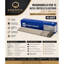 ESBH Magmaweld Esr 13 Rutil Örtülü Elektrod 3.25 x 350 mm – Alaşımsız Çelik Kaynak Elektrodu (10 Adet)