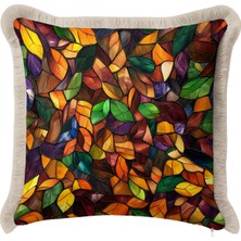 Hanna Home Saçaklı Kırlent Kılıfı Kırlent Kılıfı Geometrik Kırlent Kılıfı Yatak Odası Dekoru 43X43 cm