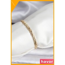 Havor Kadınlar Için Lazer Işlemeli Pirinç Bileklik