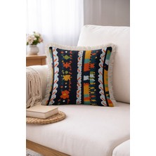 Hanna Home Dekoratif Yastık Kılıfı Dekoratif Çiçekli Yastık Kılıfı Kanepe Dekorasyonu 43X43 cm